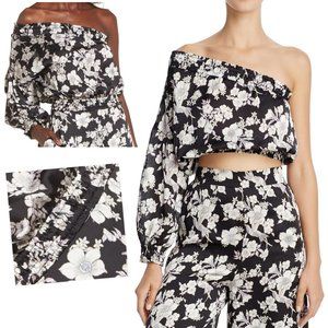 Lost + Wander Birdee One Shoulder Smocked Crop Top